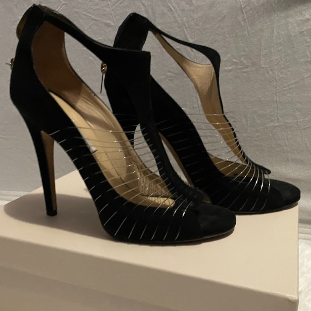 JIMMY CHOO ‘Taste’ High Heels Suede suede and wire t-strap size 40 w/ box